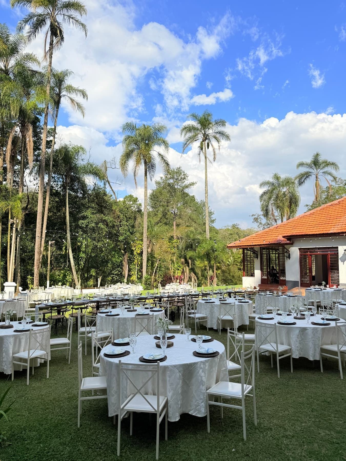 Recepção no jardim da Fazenda Moinho Eventos